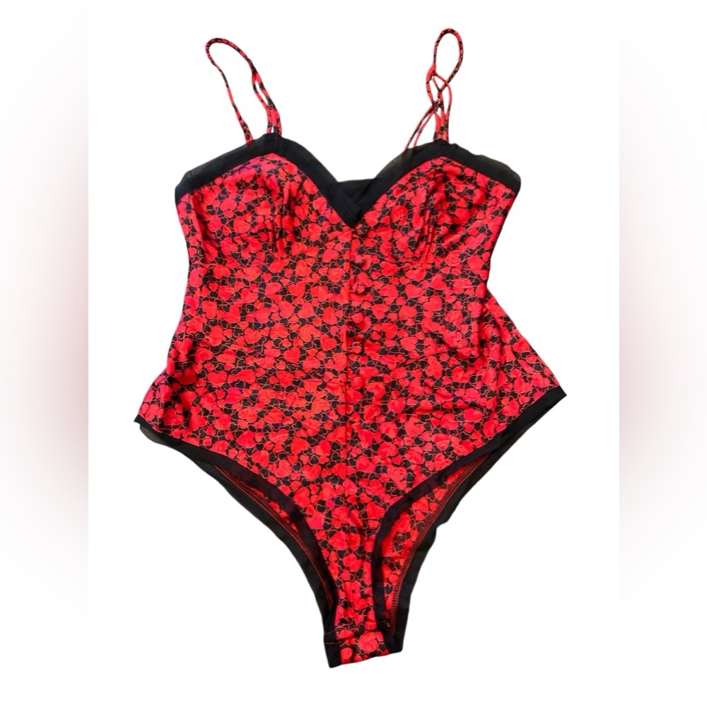 Vintage Gold Label Victoria's Secret heart print lingerie